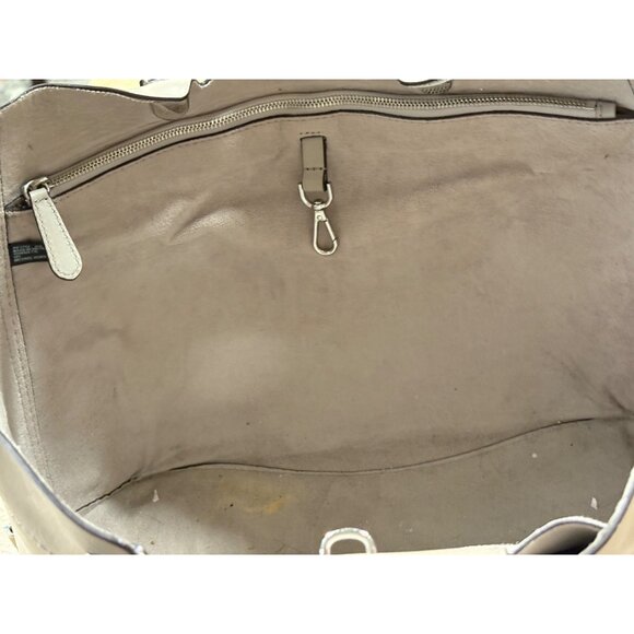 Michael Kors Blakely Leather Tote Bag Silver Hardware Dual Handle Handbag - Picture 15 of 16